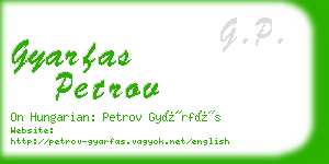 gyarfas petrov business card